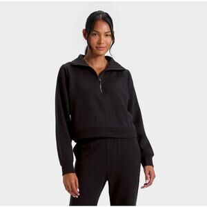 All In Motion 1/2 Zip Pullover Black Jacket XL